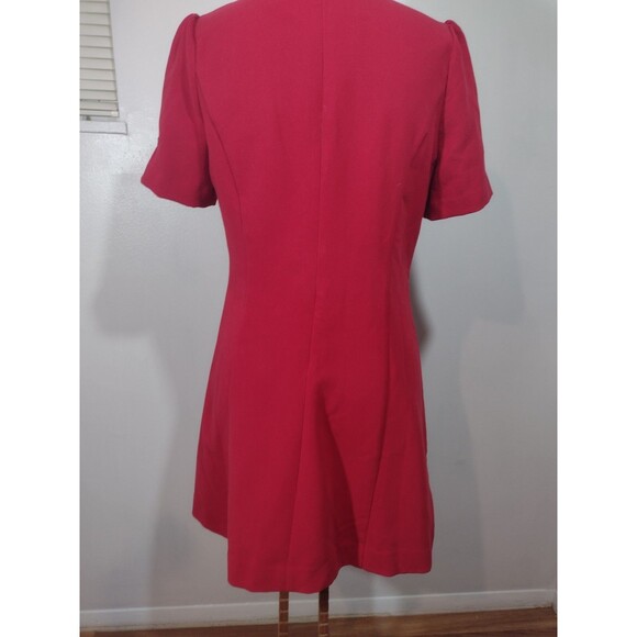 Vtg Forever 21 Dress Women's Stewardess Mini Large RED - Picture 4 of 14
